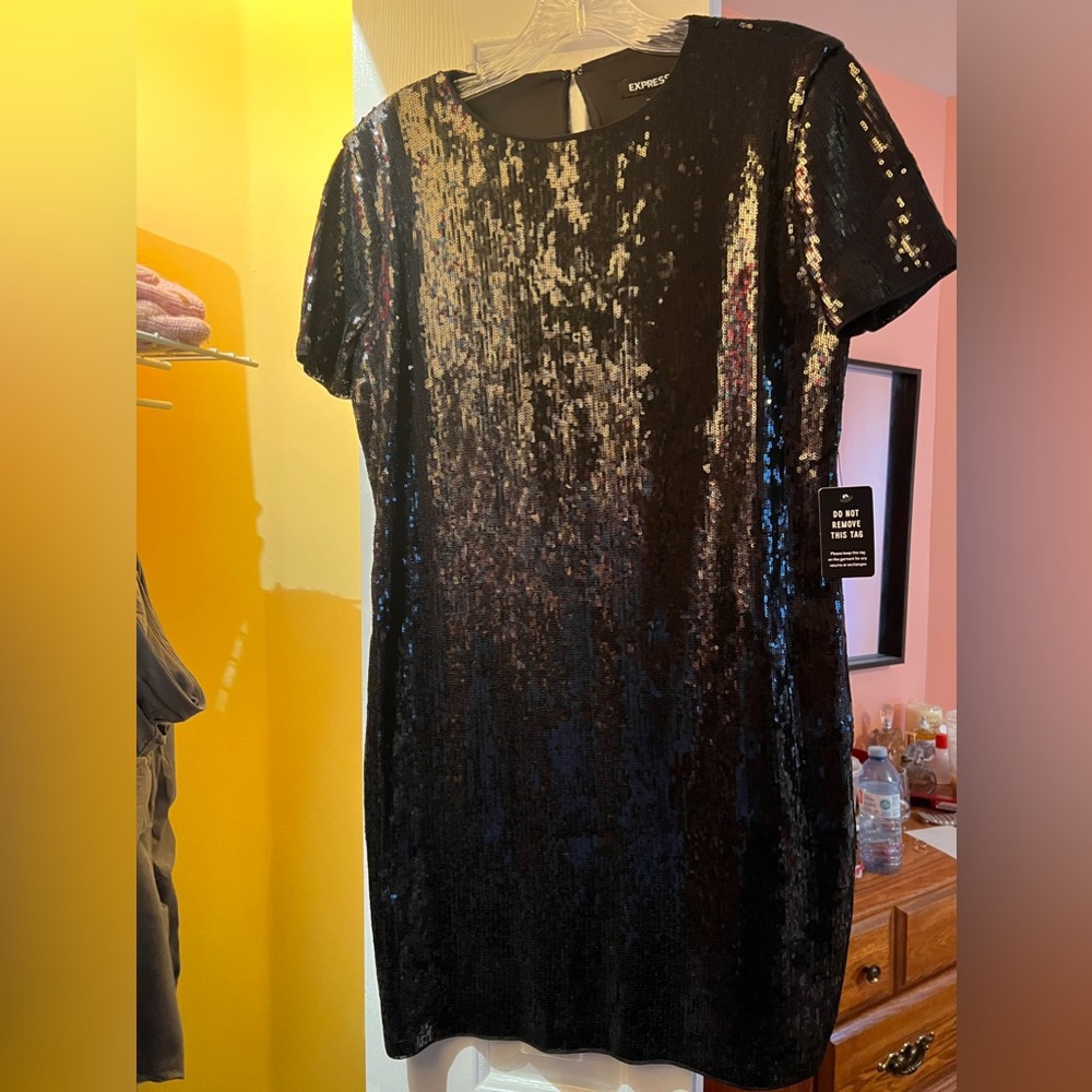 Black sequin dress